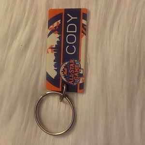 Keychain personalized Cody mlb logo Mets